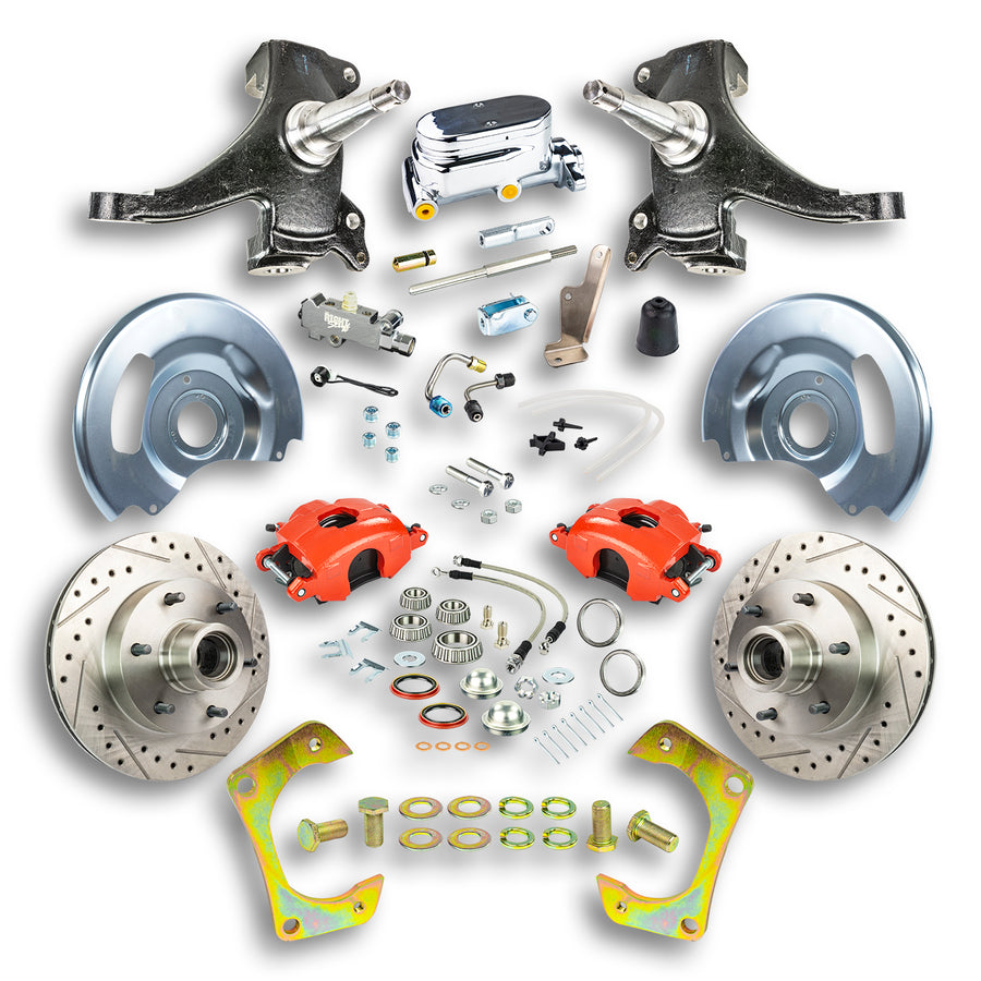 The Right Stuff 60-62 Chevrolet/GMC Truck & Suburban Manual Front Disc Brake Kit, Chrome Upper - (TSD6016DZX)