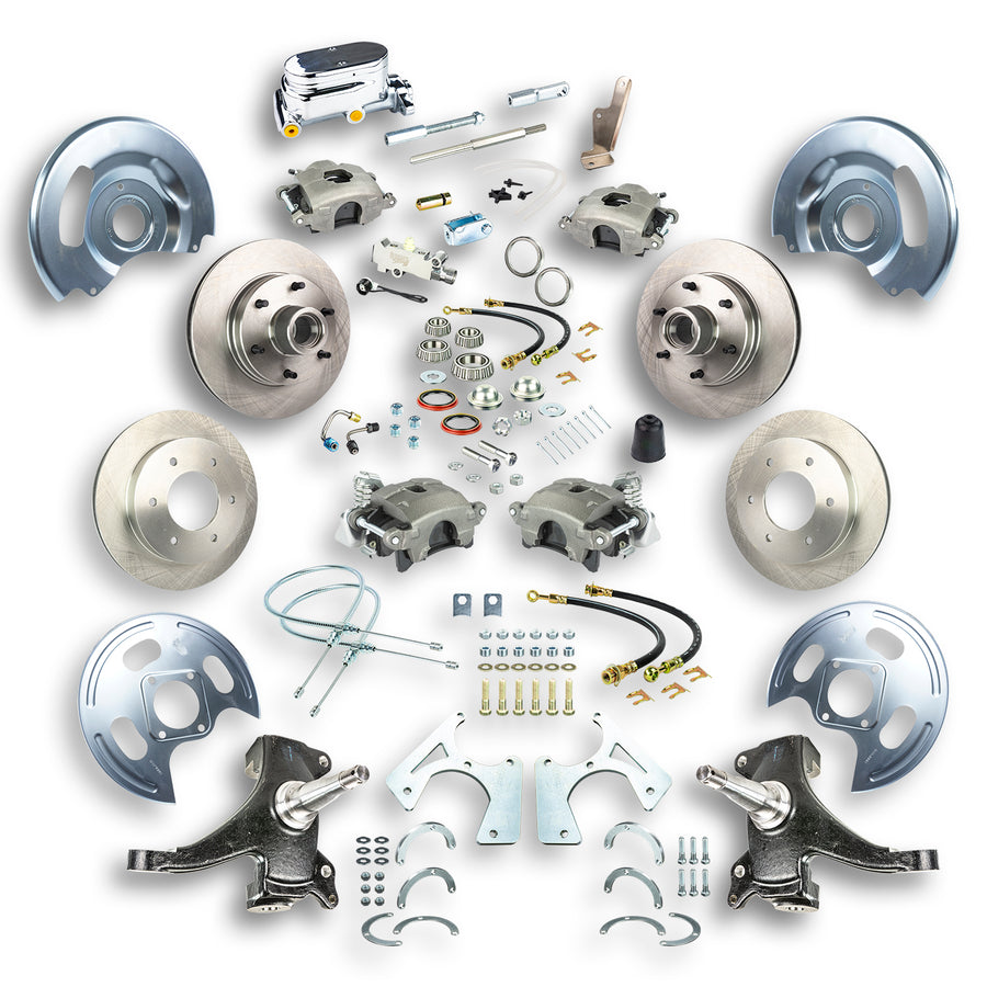 The Right Stuff 63-70 Chevrolet/GMC Truck & Suburban, Manual 4-Wheel Disc Brake Kit Chrome Upper - (TSD6346X)