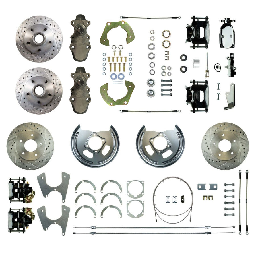 The Right Stuff 1955-57 Chevrolet Bel Air, 2" Drop, 4-Wheel Manual Disc Brake Conversion - (FSC554SDDSX)