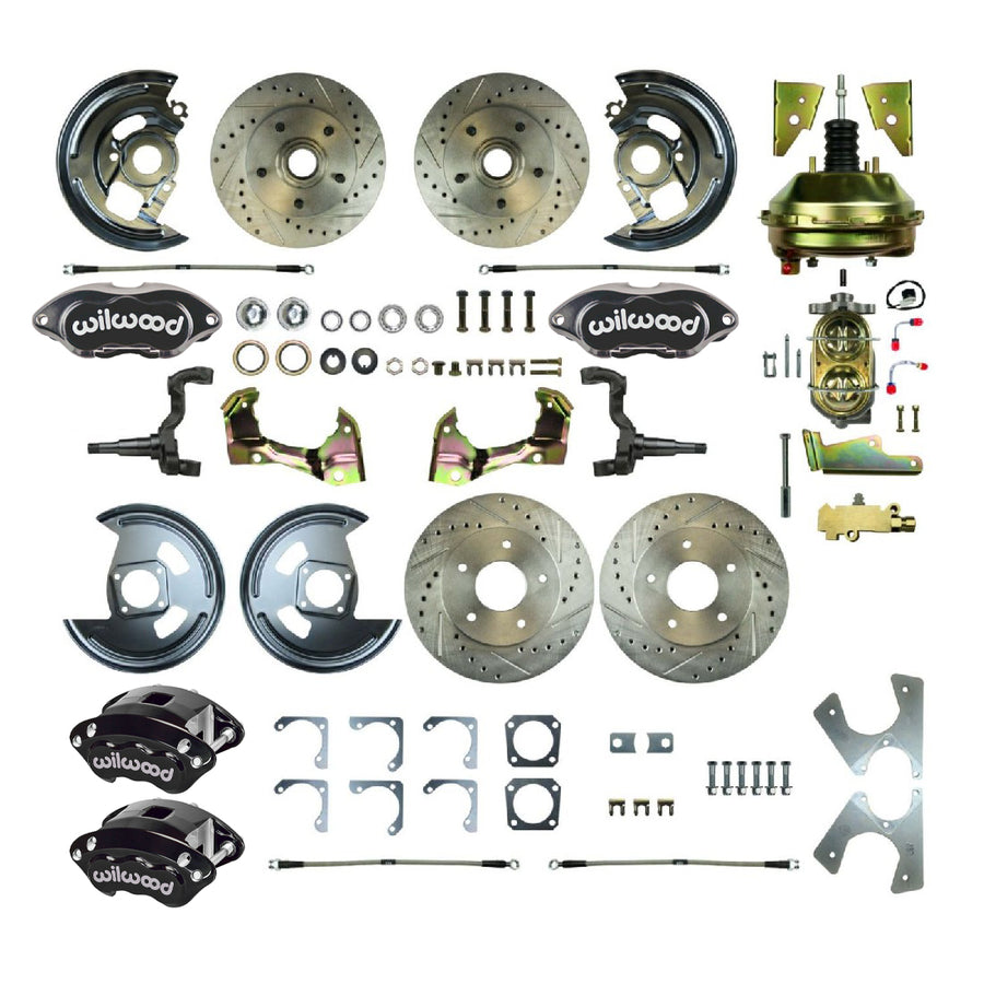 The Right Stuff 64-72 GM A-Body, Power 9" Booster, 4-Wheel Disc Brake Conversion Kit - AFXDC21CS - (AFXDC21CS)