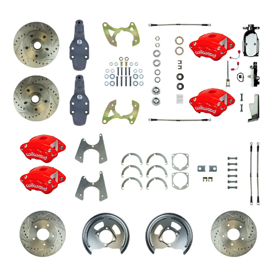 The Right Stuff 1965-70 Impala, 2" Drop, Performance 4-Wheel Manual Disc Brake Conversion Kit - (FSC664SDDZX)