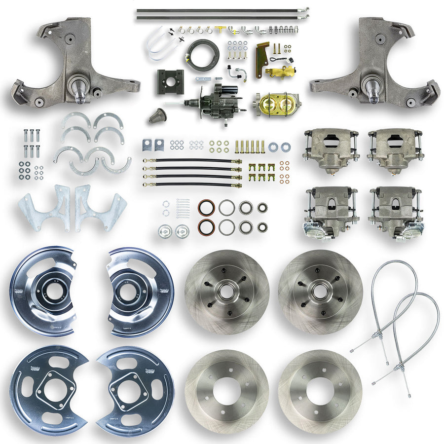 The Right Stuff 1963-66 GM C10/C15 Truck/Suburban W/2WD, Hydraulic Brake Assist 4-Wheel Disc Brake Conv Kit - (THB6356)