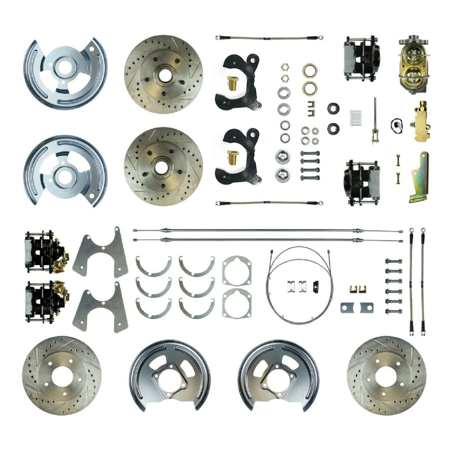 The Right Stuff 1958-64 Chevrolet Impala/Bel Air, 4-Wheel Manual Disc Brake Conversion Kit - (FSC584SDCS)