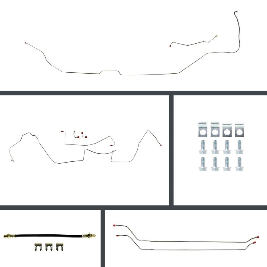 The Right Stuff 64-65 GM A-Body, Pre-Bent OE Steel Front Disc Conversion 4-Wheel Brake Line Kit - (ASP64H2)