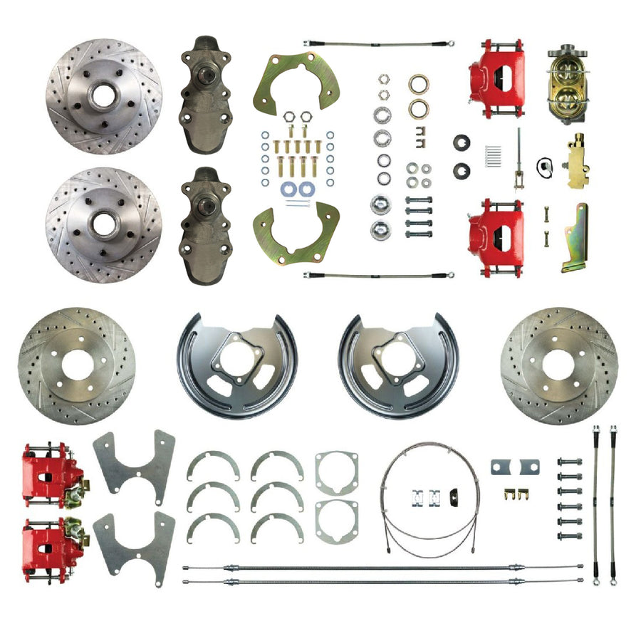 The Right Stuff 1955-57 Chevrolet Bel Air, 2" Drop, 4-Wheel Manual Disc Brake Conversion - (FSC554SDDZ)