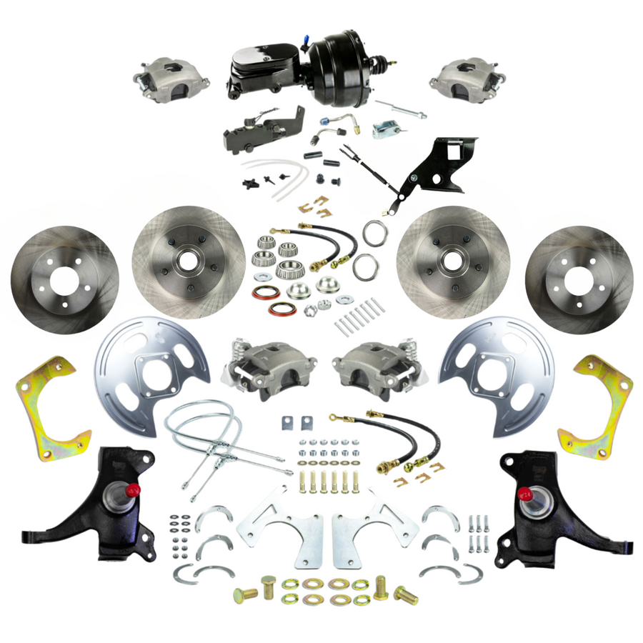 The Right Stuff 71-72 GM C10/C15 Truck/Suburban 2" Drop Power 4-Wheel Disc Brake, Black Upper - (TDC7155DY)