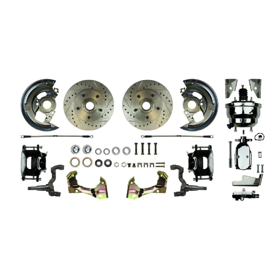 The Right Stuff 1964-1972 Chevelle/GM A-Body Front Power, 8" Booster, Disc Brake Conversion Kit - (AFXDC01CSX)