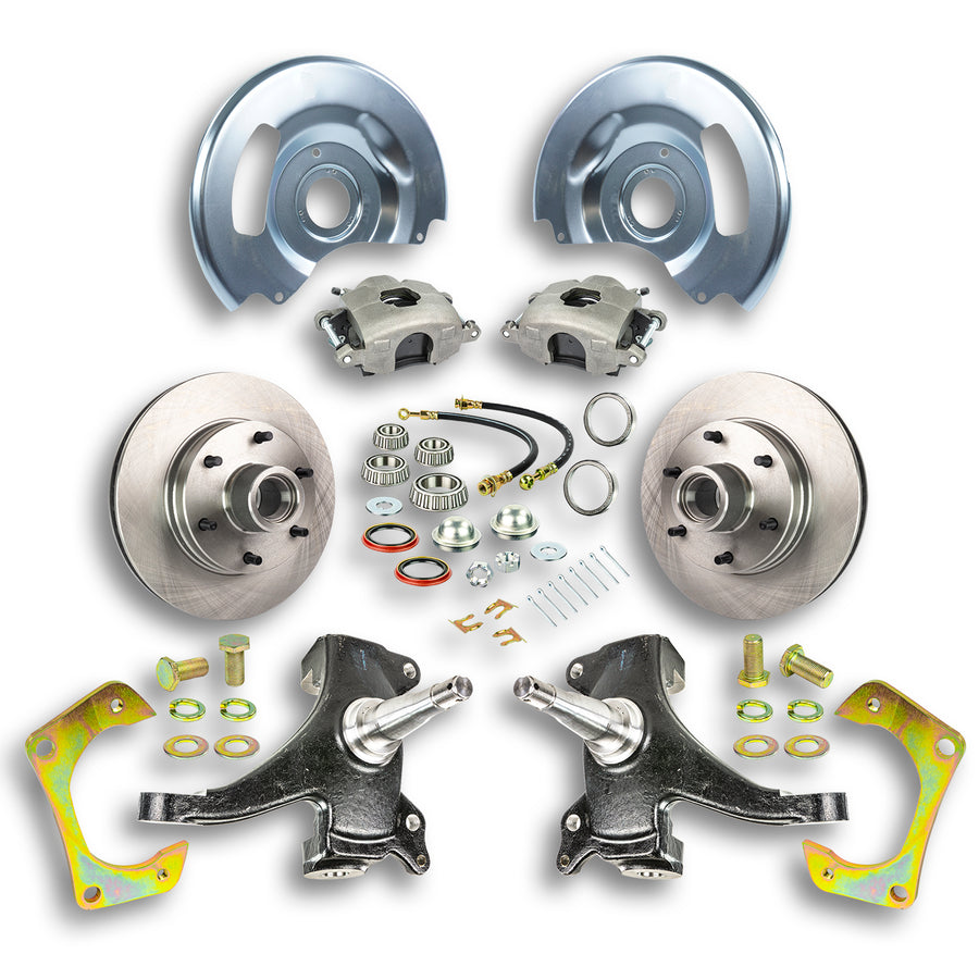The Right Stuff 60-62 GM Truck/Suburban, 2WD, 2" Drop, At The Wheel Disc Brake Kit 6x5.5 - (TWK6016D)