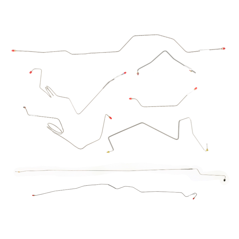 The Right Stuff 1976-79 Ford F100/F150 Shortbed, Pre-Bent Stainless Complete Brake Line Kit - (TBS7650S)