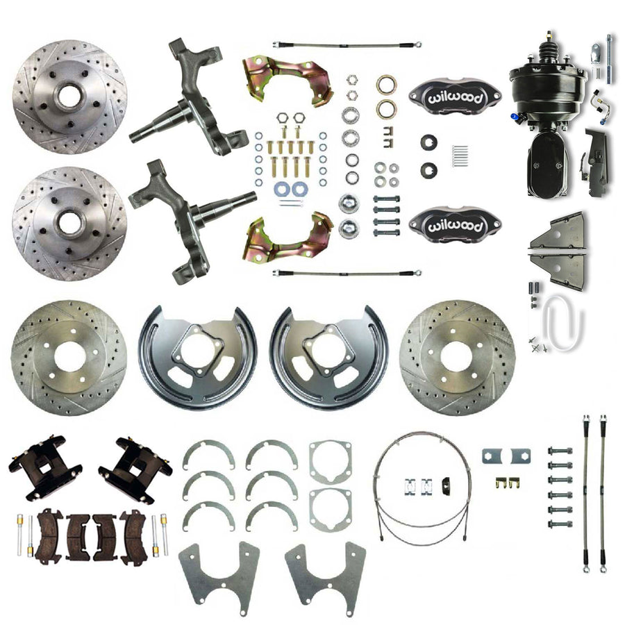 The Right Stuff 67-69 GM F-Body, Staggered, Power 8" Booster 4 Wheel Disc Brake Conversion - (AFXDC25DSY)