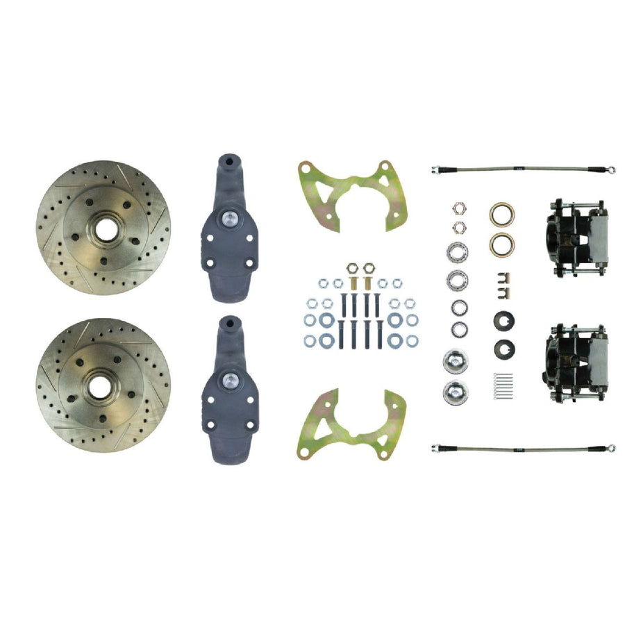 The Right Stuff 1965-68 Impala/Bel Air, 2" Drop, "At The Wheel" Front Disc Brake Conversion Kit - (FSC65WKDS)
