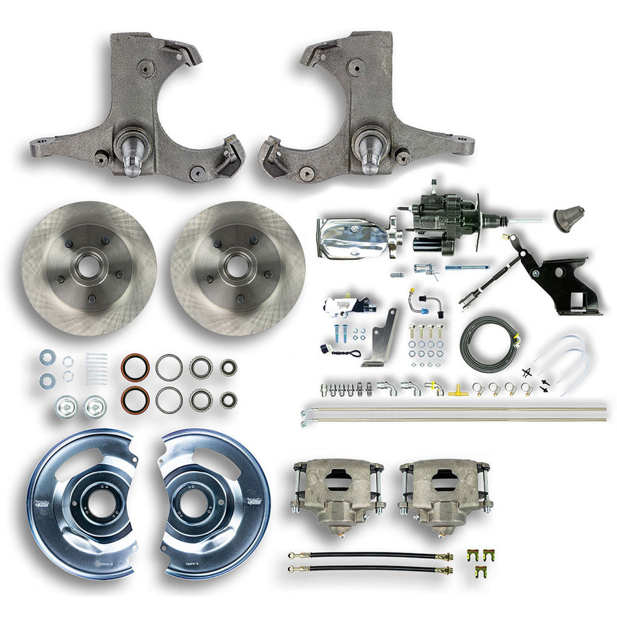 The Right Stuff 1967-70 GM C10/C15 Truck/Suburban W/2WD Chrome Hydraulic Brake Assist Disc Brake Conversion - (THB6725X)