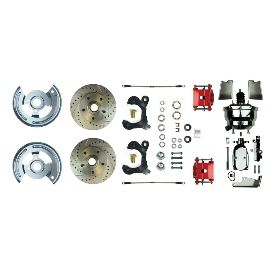 The Right Stuff 1959-64 Impala, 8" Dual Booster, Power Front Disc Brake Conversion Kit - (FSC59DCCZX)