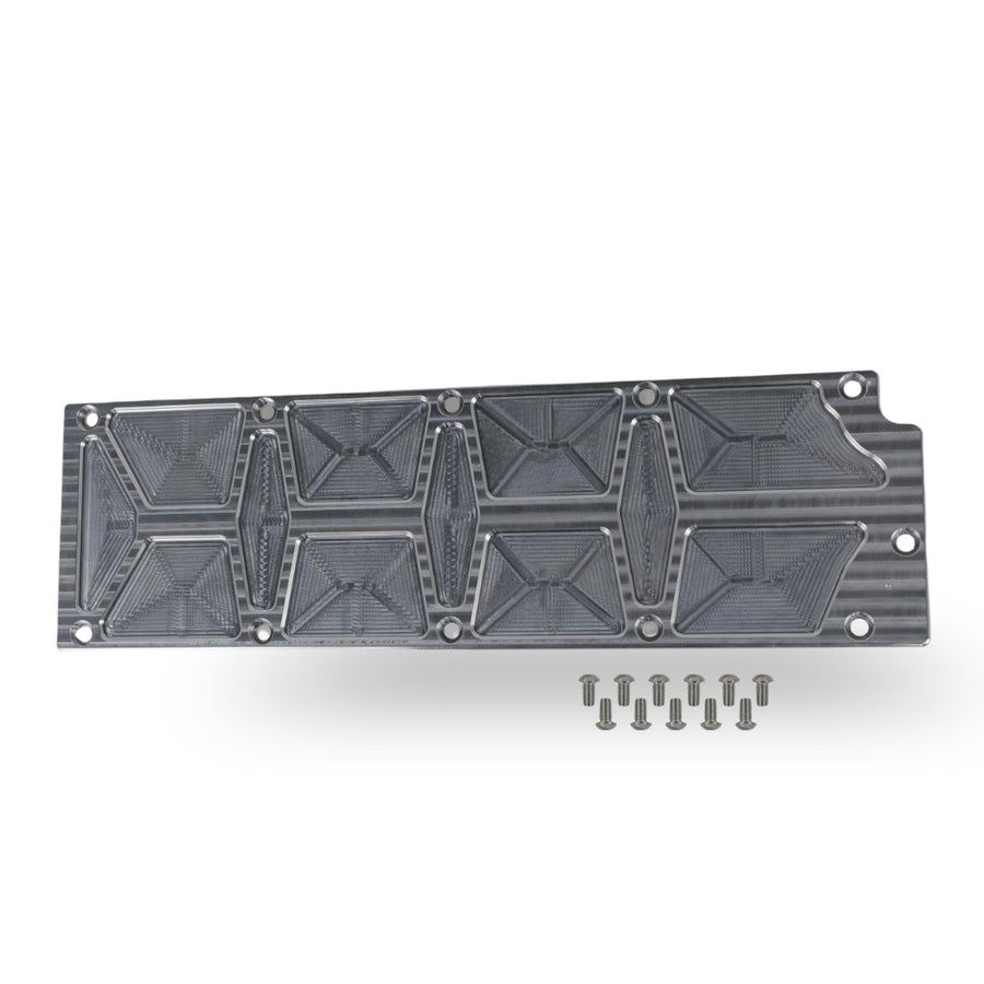 The Right Stuff Gen 4 LS Valley Cover without the Oil Pressure Sensor Adapter, Pocketed, Natural Machined - (G4LSVCP-K)