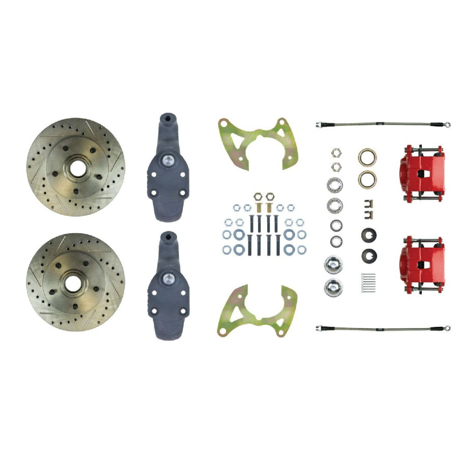 The Right Stuff 1965-68 Impala/Bel Air, 2" Drop, "At The Wheel" Front Disc Brake Conversion Kit - (FSC65WKDZ)