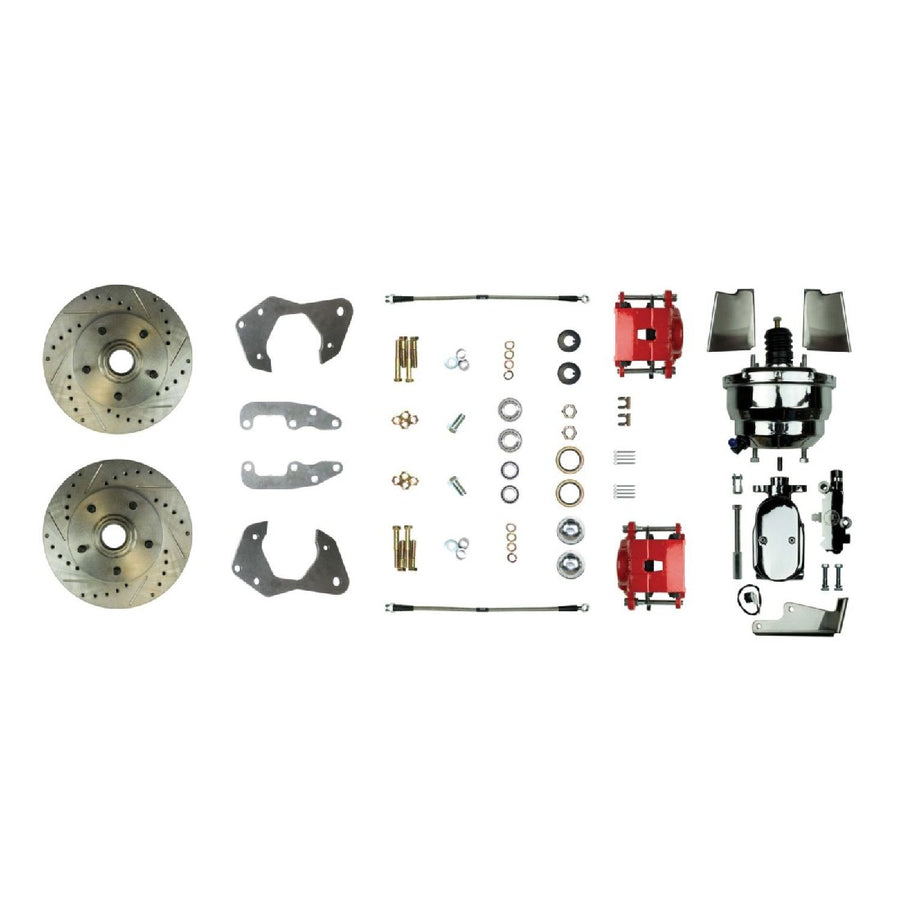The Right Stuff 1965-68 Chevrolet Impala, 8" Dual Booster, Power Front Disc Brake Conversion Kit - (FSC65DCCZX)