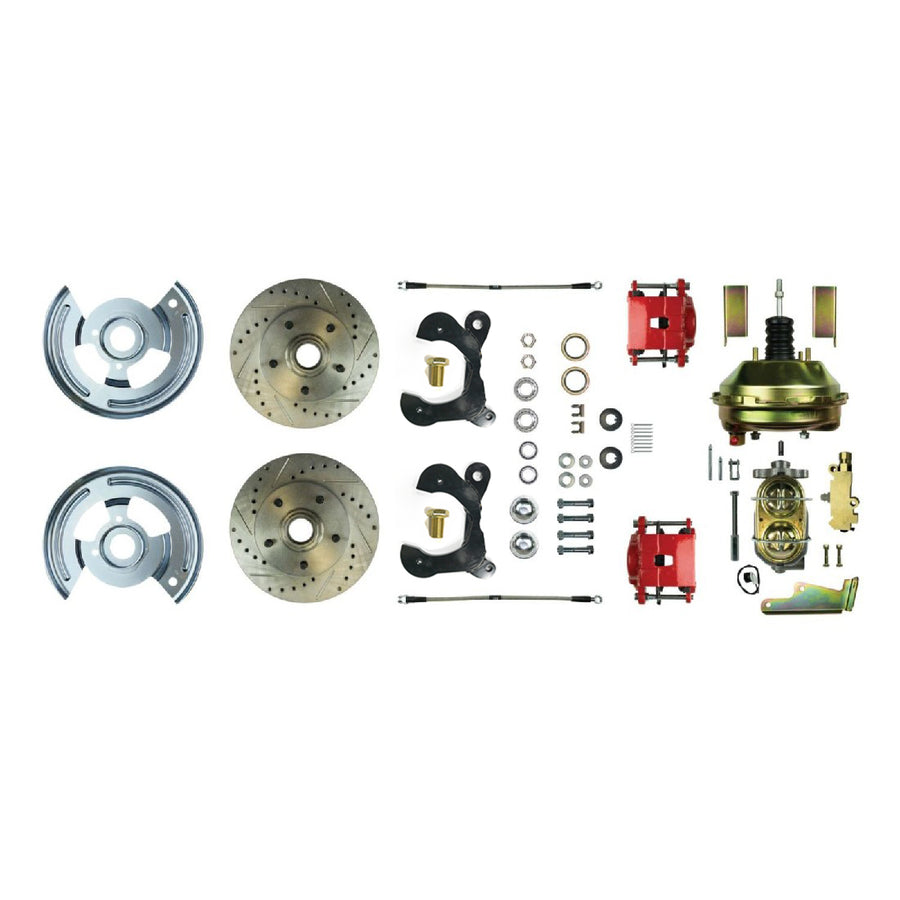 The Right Stuff 1958 Chevrolet Impala, 9" Booster, Power Front Disc Brake Conversion Kit - (FSC58DCCZ)