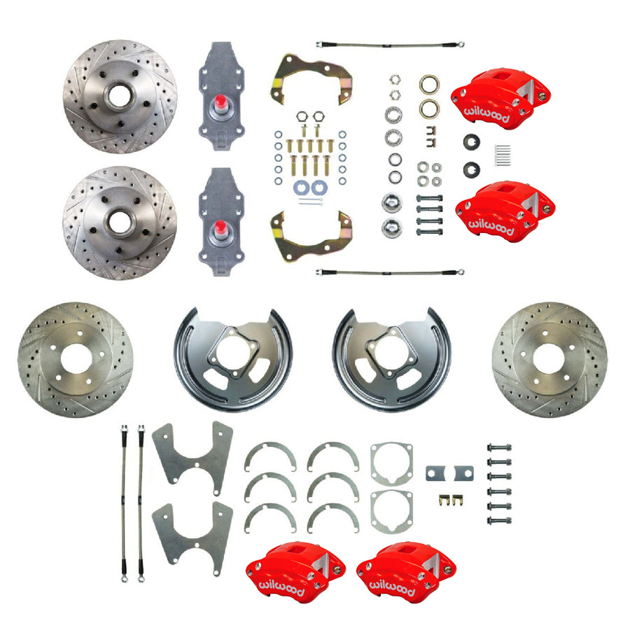 The Right Stuff 1955-58 Chevrolet Bel Air/Impala, 4-Wheel Manual Disc Brake Conversion Kit - (FSC564WKDZ)