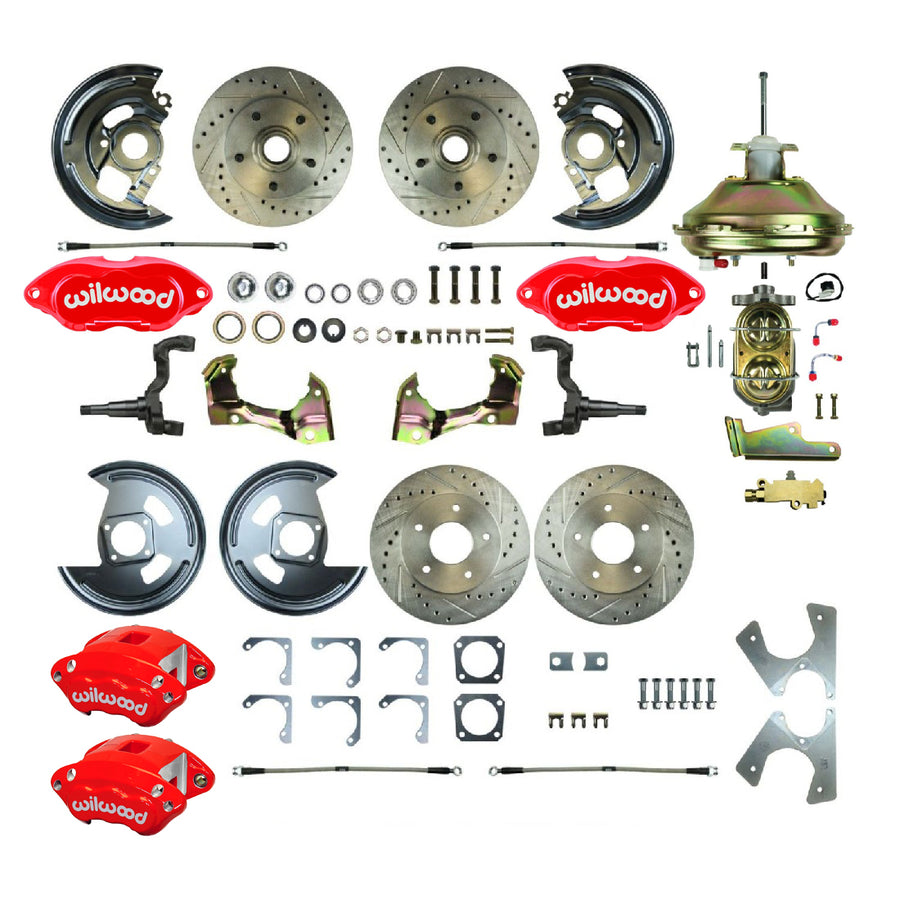 The Right Stuff 67-72 GM A-Body, Power 11" Booster, Show N Go 4-Wheel Disc Brake Conversion Kit - (AFXDC26CZ)