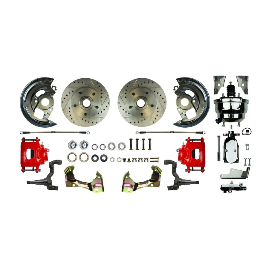 The Right Stuff 67-74 GM F/X-Body, Power 8" Booster, 2" Drop, Front Disc Brake Conversion Kit - (AFXDC02CZX)