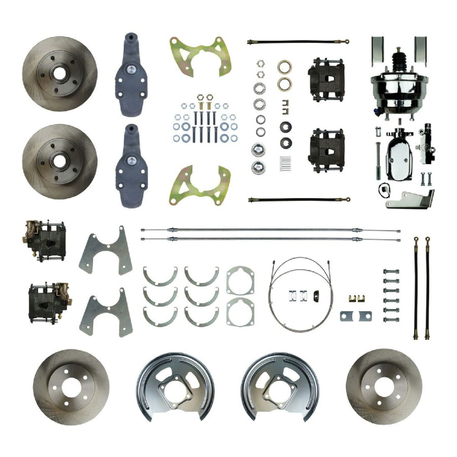 The Right Stuff 1958 Impala, 2" Drop, 9" Booster, 4-Wheel Power Disc Brake Conversion Kit - (FSC584DCDX)
