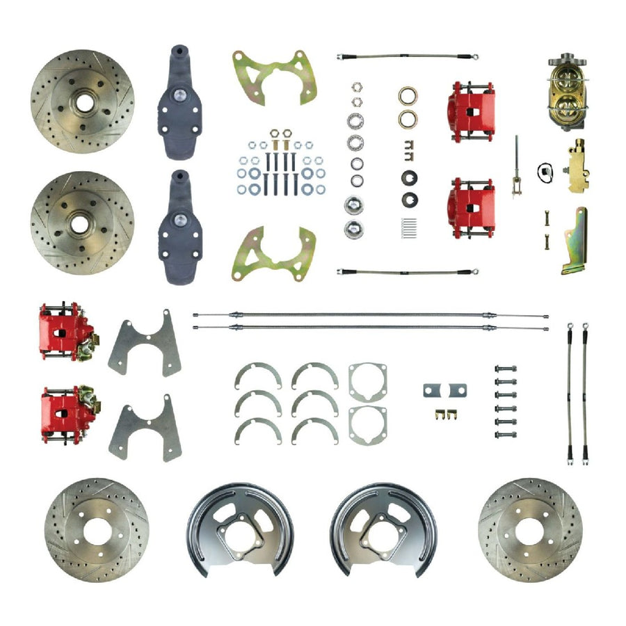The Right Stuff 1965-68 Chevrolet Impala, 2" drop, Manual 4-Wheel Disc Brake Conversion Kit - (FSC654SDDZ)